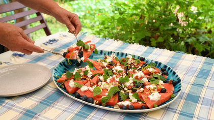 Watermelon Mint & Ricotta Salad Recipe