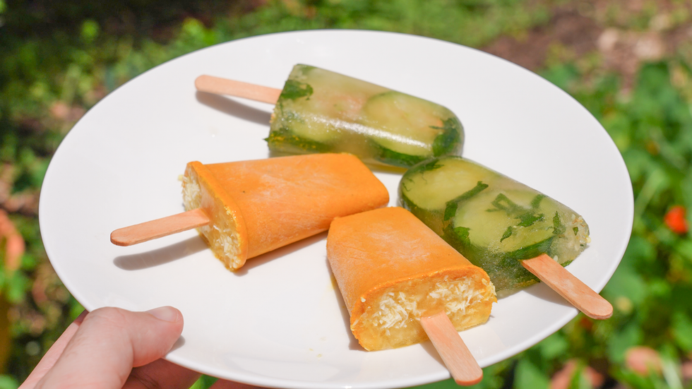 Pineapple, Turmeric and Coconut Milk Ice Blocks