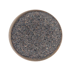 Dried Earl Grey tea leaves in a bowl