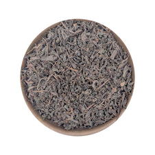 Dried English Breakfast tea leaves in a bowl