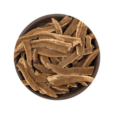 Dried reishi mushroom slices in a bowl
