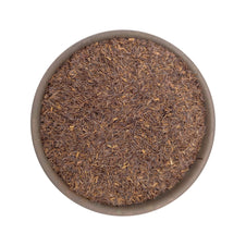 Dried rooibos tea in a bowl