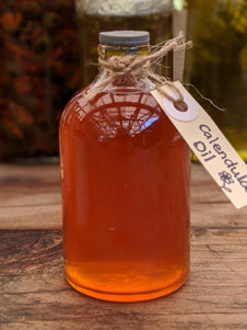 Bottle of calendula oil