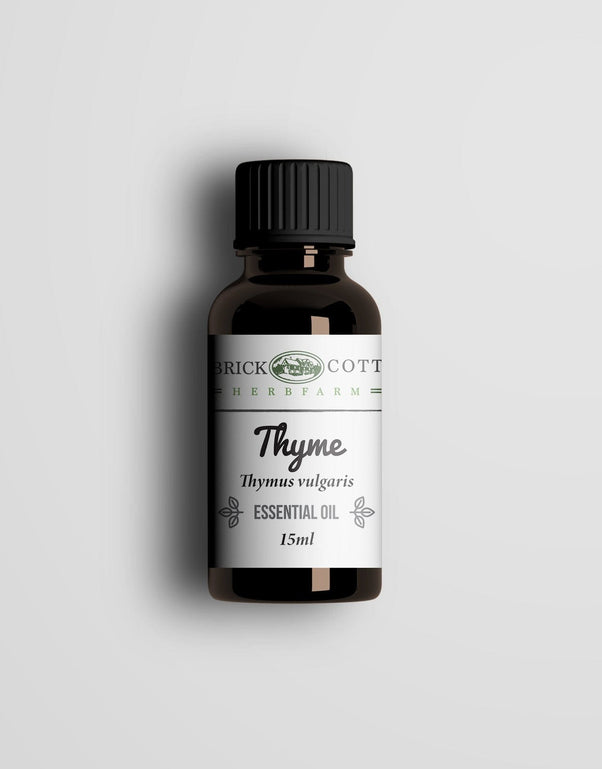 bottled organic thyme essential oil