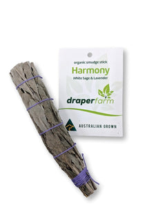 Harmony White Sage & Lavender - Australian Grown Smudge Stick